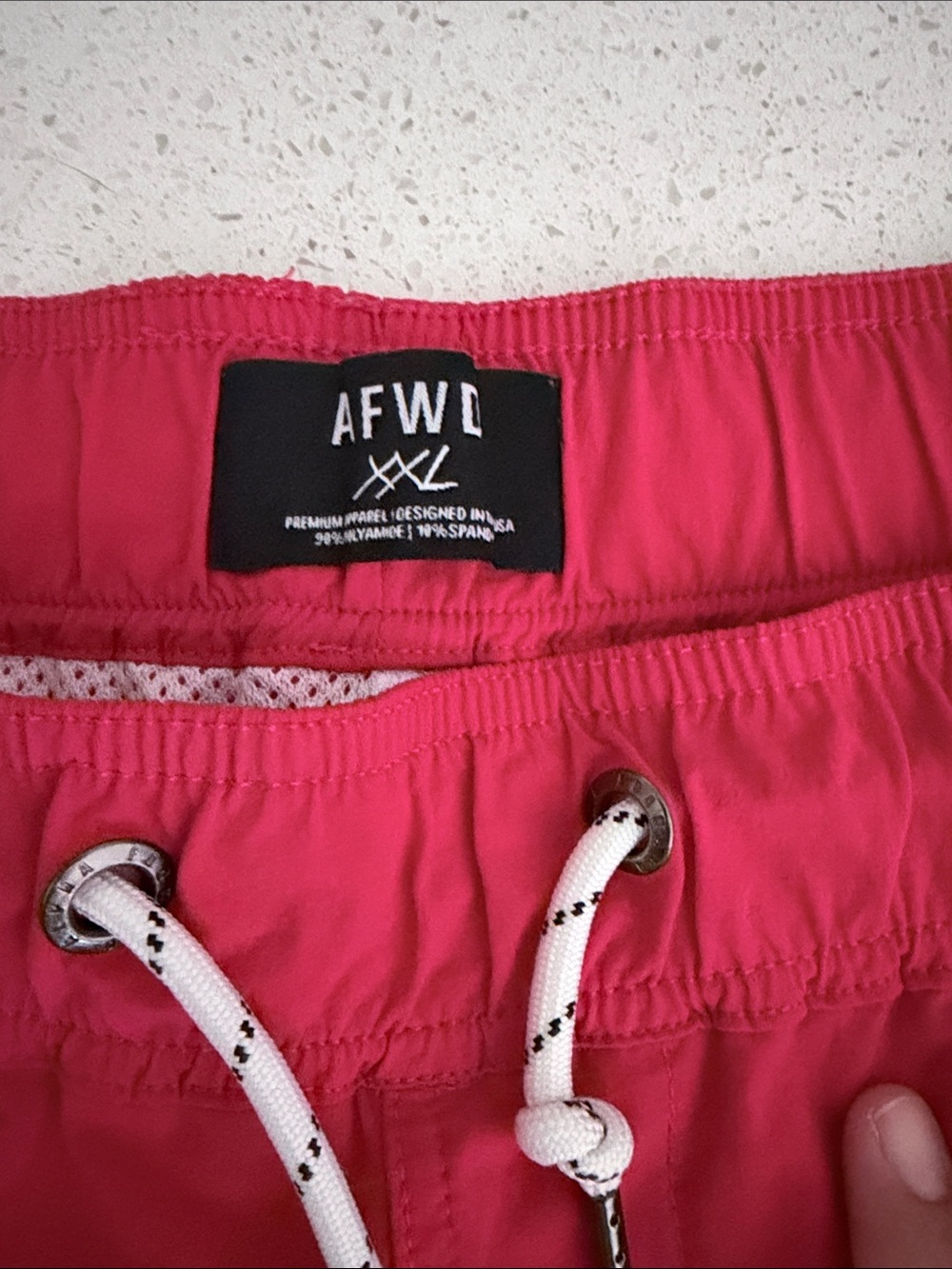 Red Swim Trunks with Round Logo - Picture 3 of 3
